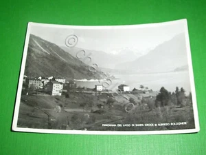 Cartolina Panorama del Lago di Santa Croce - Albergo Bolognese 1937. - Foto 1 di 1
