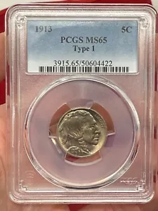 Lustrous 1913 Bufalo Nichel Tipo 1 MS65 - Foto 1 di 6