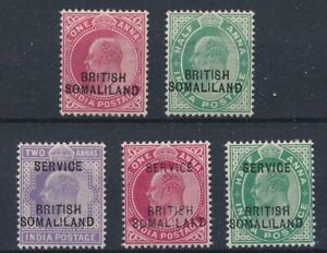[51.284] Lot Somaliland Britannique 5 bons timbres MH VF