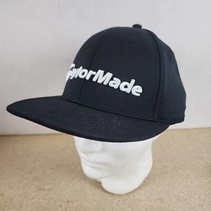 Taylormade Golf 2024 Black Flat Bill Snapback Hat - Picture 1 of 8