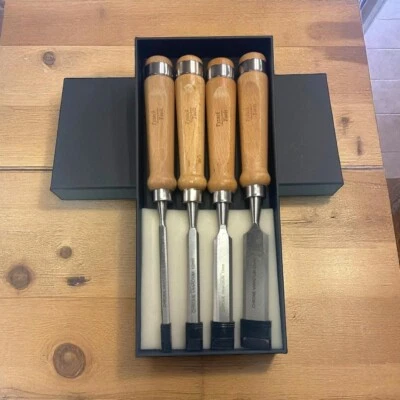 Tyzack Professional Chisel Set of 4pcs : 6 12 19 25mm With Wooden Handle - Image 1 of 4