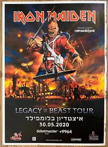 Iron Maiden original poster show in Tel-Aviv 2020 - Picture 1 of 1