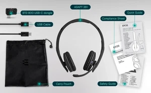 EPOS Sennheiser Adapt 261 Dual Sided Headset, USB-C, Bluetooth - Picture 1 of 3