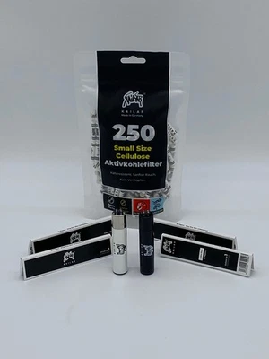 Kailar Cellulose Slim Aktivkohlefilter ø 6mm 250 St. weiß + 4x Papier o. 1Feu. - Bild 1 von 3