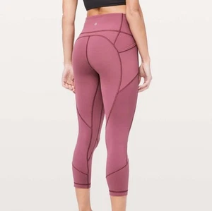 Lululemon All The Right Places Crop Leggings II 23" Misty Merlot Mauve Womens 12 - Picture 1 of 3