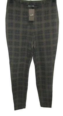 NWT J.JILL LEGGING BROWN PLAID CASUAL DRESS PANTS WOMENS SIZE SMALL PETITE - Image 1 of 4