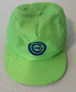 Chicago Cubs Nylon Bud Light Snapback Hat Designer Award Vintage 80s Neon Green - Bild 1 von 4