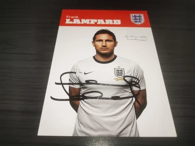 Tarjeta autógrafa firmada a mano por Frank Lampard England Club Foto 1 de 2