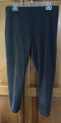 LOFT Outlet Leggings Womens Large Gray Herringbone - Image 1 of 4