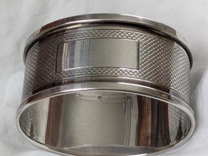 Serviettenring gepunzt & verpackt B'ham motorgedrechselt Sterlingsilber, 1953 - Bild 1 von 17