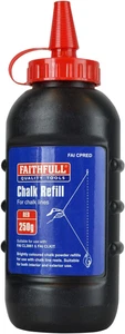 Faithfull Red Builders Chalk Line Powder Refill 250G for Accurate Marking - Picture 1 of 12