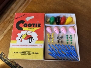 THE GAME OF COOTIE 1949 by SCHAPER VINTAGE ORIGINAL 100% COMPLETE W/ BOX - Picture 1 of 7