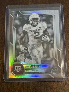 2025 Bowman Chrome U Football Chrome Refractor Terry Bussey - Bild 1 von 3