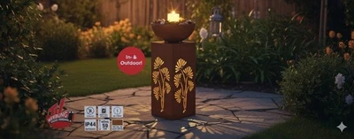 Easymaxx Dekosäule mit Pflanzschale, LED- Beleuchtung - Bild 1 von 4