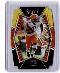 2021 Panini Select Nick Chubb #110 Black and Gold Prizm Die Cut Cleveland Browns - Picture 1 of 2