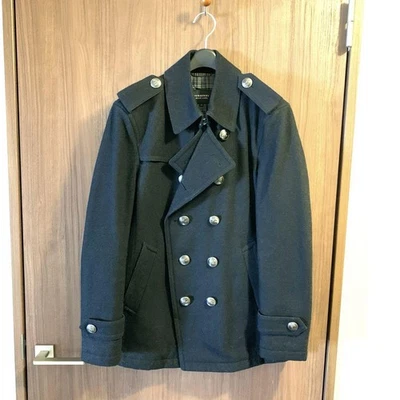 Hombres JP-talla M Abrigo Burberry Etiqueta Negra Na On Chaquetón Botón Plateado JPN Original Foto 1 de 4