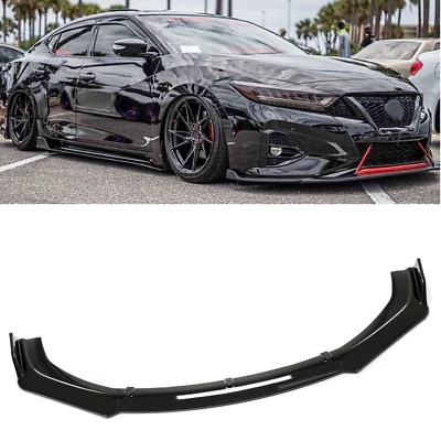 For Nissan Maxima Front Bumper Lip Body Kit Spoiler Gloss Black G+ Foto 1 de 4