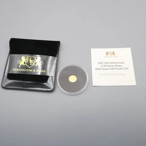 Harrington & Byrne 2022 25th Anniversary Diana 24 Carat Gold Coin 0.5g Perfect - Picture 1 of 6