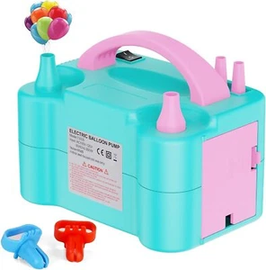 Electric Air Balloon Pump, Portable Dual Nozzle Electric Balloon Inflator 110V - Picture 1 of 8