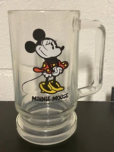 Vintage Walt Disney Productions Minnie Mouse Mug Glass Cup - Picture 1 of 4