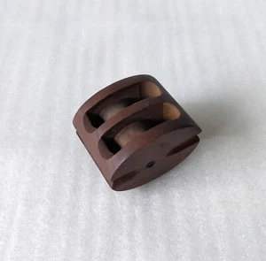 Stoppblock Schiffsblock Talje Umlenkrolle 8 cm aus Holz 2-scheibig #20 - Bild 1 von 18
