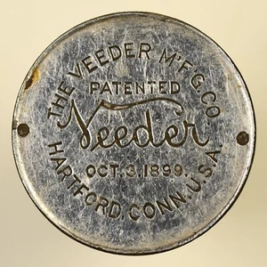 The Veeder Mfg. Co. (Hartford, CT) Cyclometer (Patented Oct. 3, 1899) Token - Picture 1 of 2
