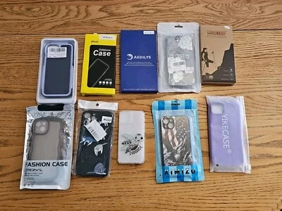 Lote a granel de 10 fundas para teléfonos celulares Apple iPhone 13 surtidas nuevas/caja abierta Foto 1 de 4