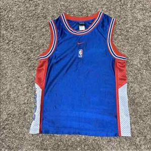 Vintage Nike NBA East West Jersey Youth Satin Mesh S 8/10 - Picture 1 of 4