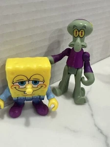 Imaginext Spongebob Schwammkopf Schlafanzug und Thaddäus Figuren 2013 Viacom - Bild 1 von 11