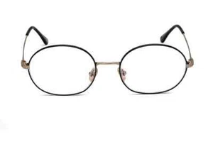 New Tom Ford FT5701-B 001 Black/Gold Metal Frame Clear Demo Lens Eyeglasses - Picture 1 of 7