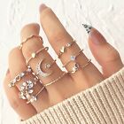 👌 10x Gold Lady Rings Geometric Open Adjustable Finger Knuckle Jewelry Women