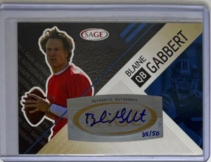 2011 SAGE Blue Blaine Gabbert Rookie Auto Numerata #’d #A-10 (AU,RC) /50 JAGUARS - Foto 1 di 2
