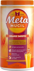 Metamucil Daily Fibre Supplement Smooth Orange, 114 Doses, 673g - Picture 1 of 6
