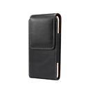for Sharp Aquos Sense7 Plus (2022) Vertical Leather Holster with Belt Loop