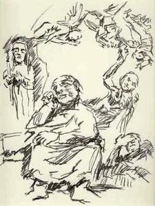 Oskar KOKOSCHKA - WACHTRAUM & ENGELFLUG - OriginalLithographie 1955 zu W. EGK - Picture 1 of 1