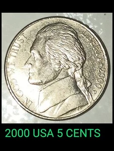 2000 D - UNITED STATES OF AMERICA, 5 CENTS, KM A192 (1946-2003), COPPER NICKEL. - Picture 1 of 2
