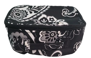 Vera Bradley Insulated Lunch Bag Midnight Paisley Retired Print Black White - Picture 1 of 9