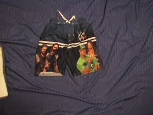 KIDS BOYS WWE SWIM TRUNKS SHORTS JOHN CENA BLUE MULTI SZ 7 USED - Picture 1 of 5