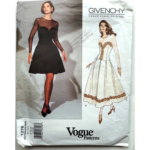 Abito da cocktail modello cucito UNCUT di Givenchy da B31 5 a 34 Vogue 1276 G
