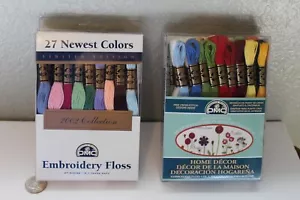 Lot 2 Boxes DMC Embroidery Floss Collectors Sets 2002 Collection & Home Decor - Picture 1 of 2