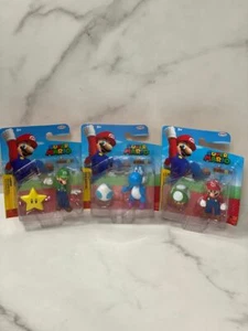 Jakks Pacific NEW Super Mario World Set of 3 Mario, Luigi, and Light Blue YOSHI - Picture 1 of 5