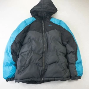 Pacific Trail Puffer Jacket Youth Kids Large (14/16) Black Blue Coat Winter - Picture 1 of 11