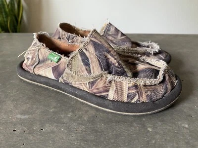 Sanuk Kids Size 12 Camo Camouflage Slip On Shoes - Image 1 of 4