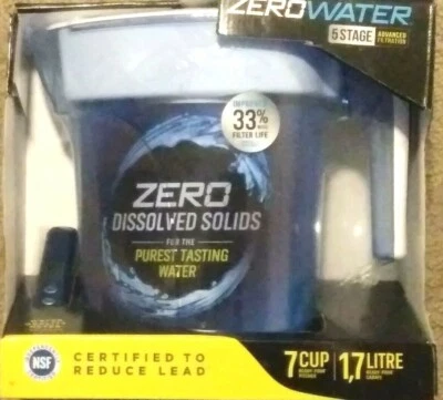 Zerowater 5 stage advanced filtration. 7-Cup Pitcher 33% more Filter Life - New - Image 1 of 4