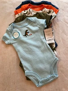 CARTER'S 5 PACK BABY BOY'S BODYSUITS NWT GREAT COLORS!! DINOSAUR - Picture 1 of 6