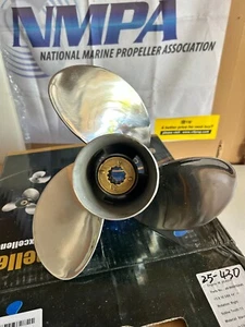 10 3/8 x 14 Stainless Outboard Boat Propeller For Mercury 25-70HP 13Tooth RH - Bild 1 von 5