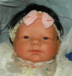 BEAUTIFUL Berenguer Reborn Weighted Doll 20" Lace Satin Gown EUC - Picture 1 of 14