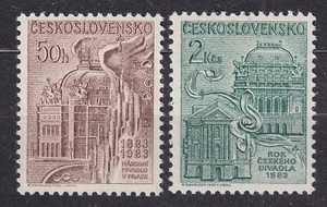 CZECHOSLOVAKIA 1983 SC#2480/81 MNH** pair, Natl. Theater Prague, Cent. - Picture 1 of 1