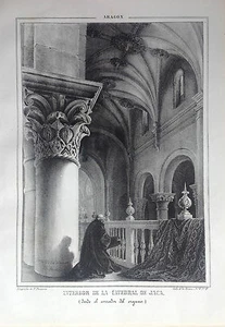 JACA, CATEDRAL,Litografía original de Parcerisa 1839-1865 - Bild 1 von 1