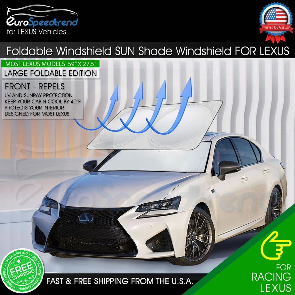 Parasol plegable grande para Lexus visera cubierta de parabrisas protección UV IS ES GS Foto 1 de 3